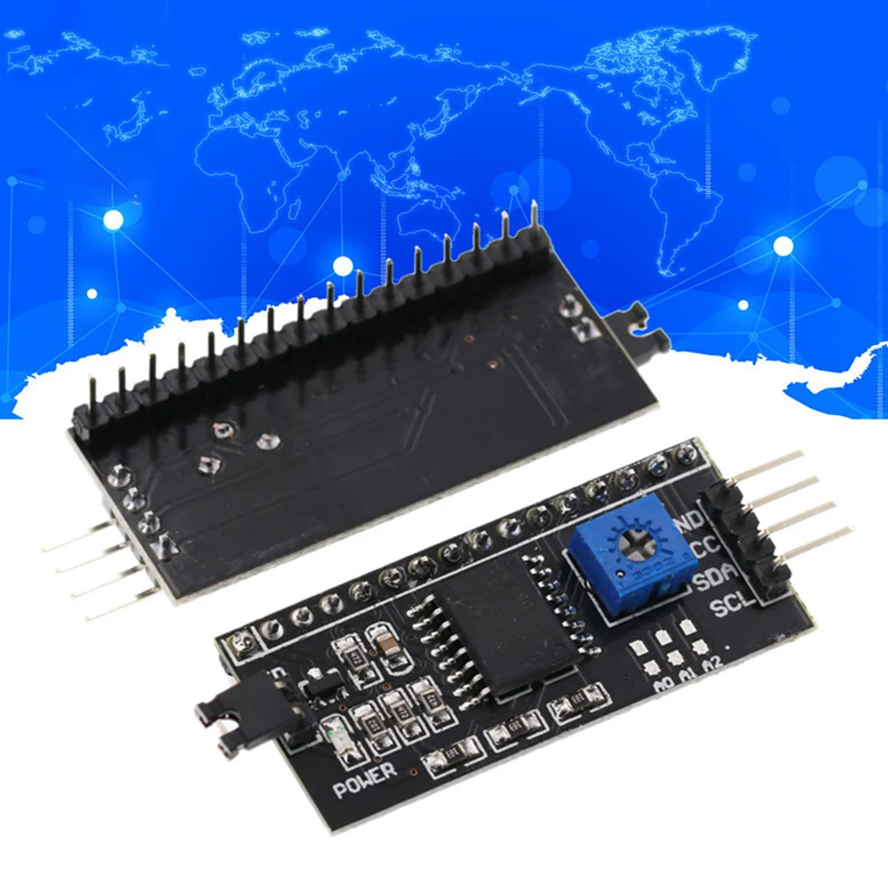 For Microcontroller Systems IIC Interface Board I2C LCD Adapter Sensor Interface PCB Color Black Lcd Display Control Module