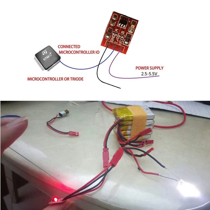 100Pcs TTP223 Touch Key Switch Module Touching Button Self-Locking/No-Locking Capacitive Switches Single Channel