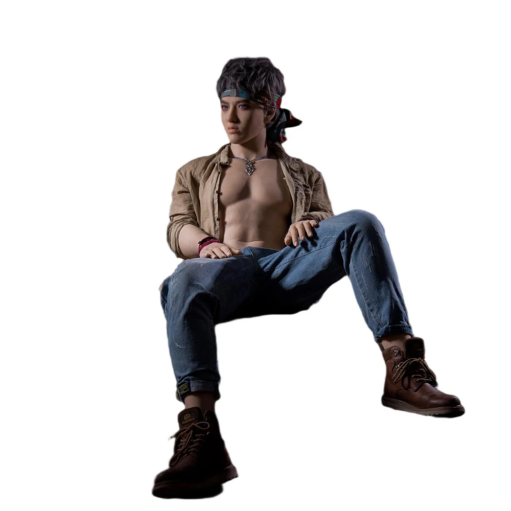 RENHEYUOU 180 cm muscular doll, handsome and popular sex doll, beginner's use penis doll, designed for women and homosexuals 18+