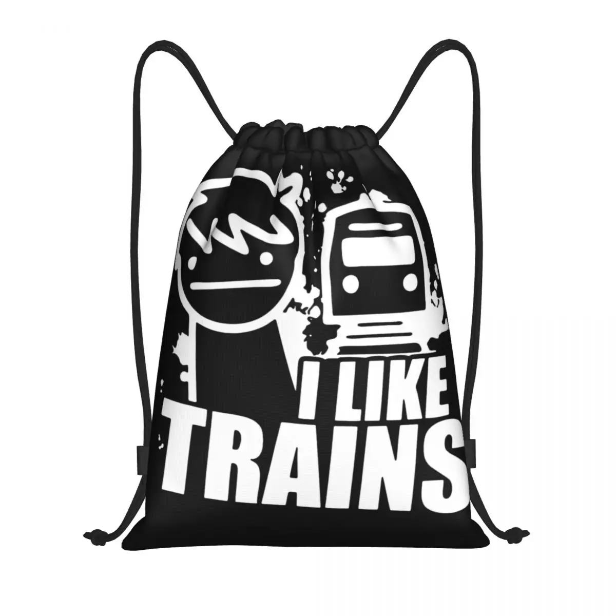 

ASDF I LIKE TRAINS Multi-function Portable Drawstring Bags Sports Bag Book Bag For Travelling