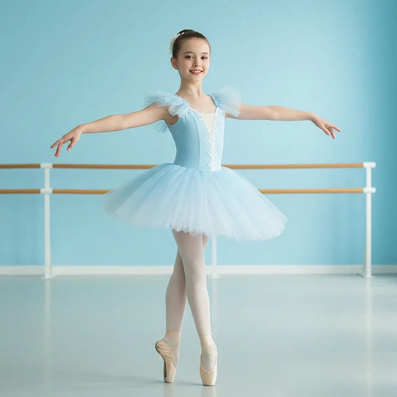 

Women's White Fairy Ballerina Dress with Wings New Romantic Professional Long Tutu Giselle Ballet Dress for Adults