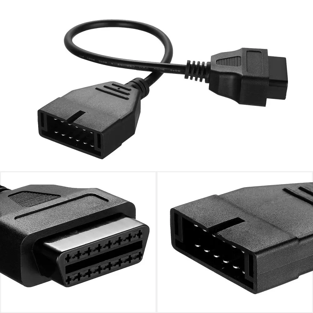 

Adapter Connector Diagnostic Cable 12 Pin OBD1 to 16 Pin OBD2 Convertor Adapter Cable for Diagnostic Scanner