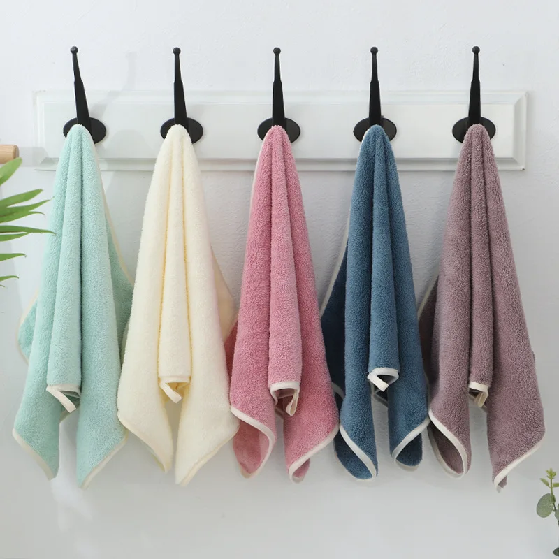 Supermarket coral fleece thickened towels, highly absorbent daily necessities, face towels, extra thick face towels