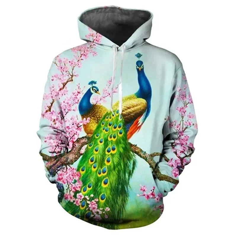

Толстовки с 3D принтом павлина для мужчин и женщин, повседневная уличная одежда, толстовка большого размера, пуловеры, толстовка с капюшоном, спортивные костюмы, мужская одежда