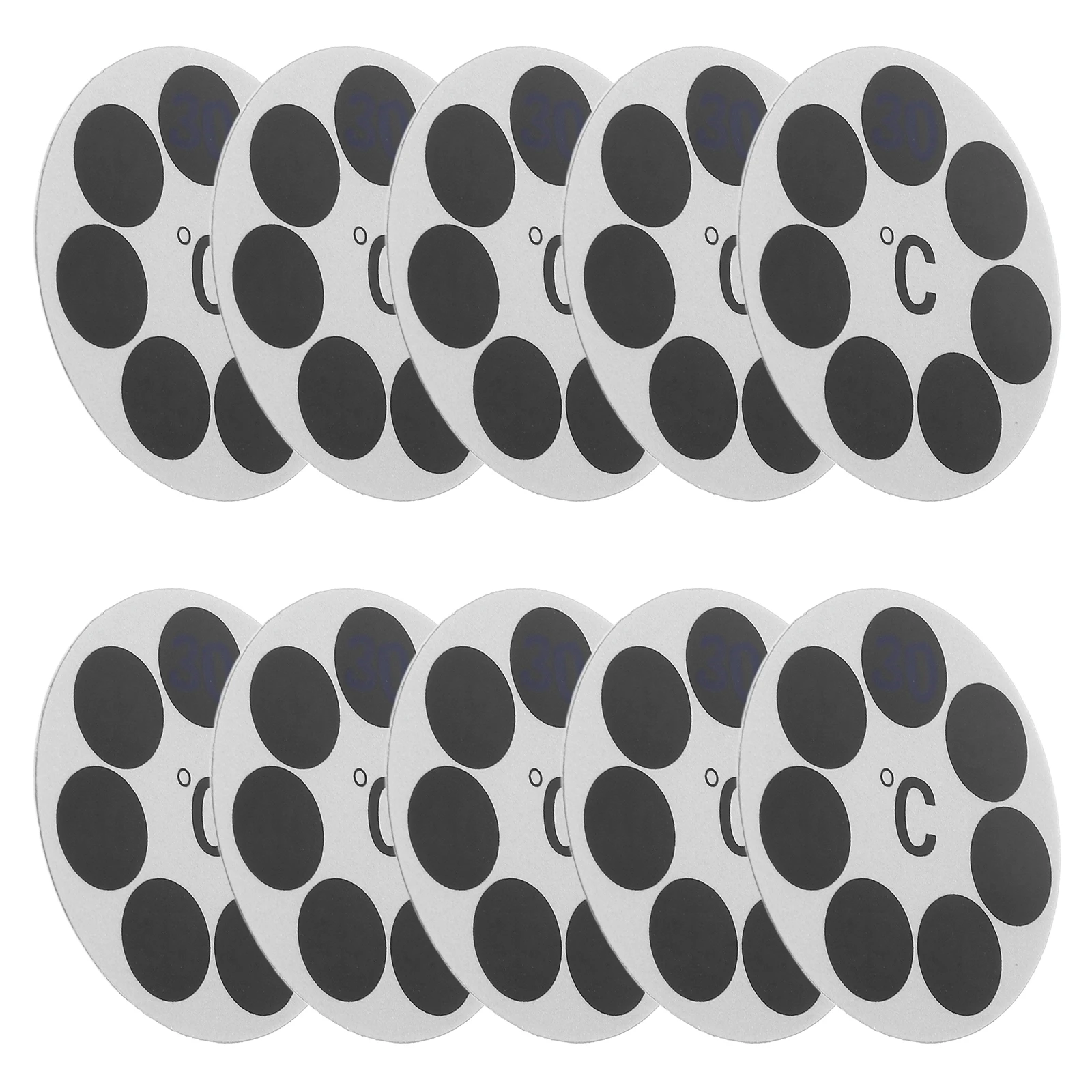 

10pcs Temperature Liquid Crystal Bath Thermometer Sticker Safe Waterproof PET Material High Accuracy