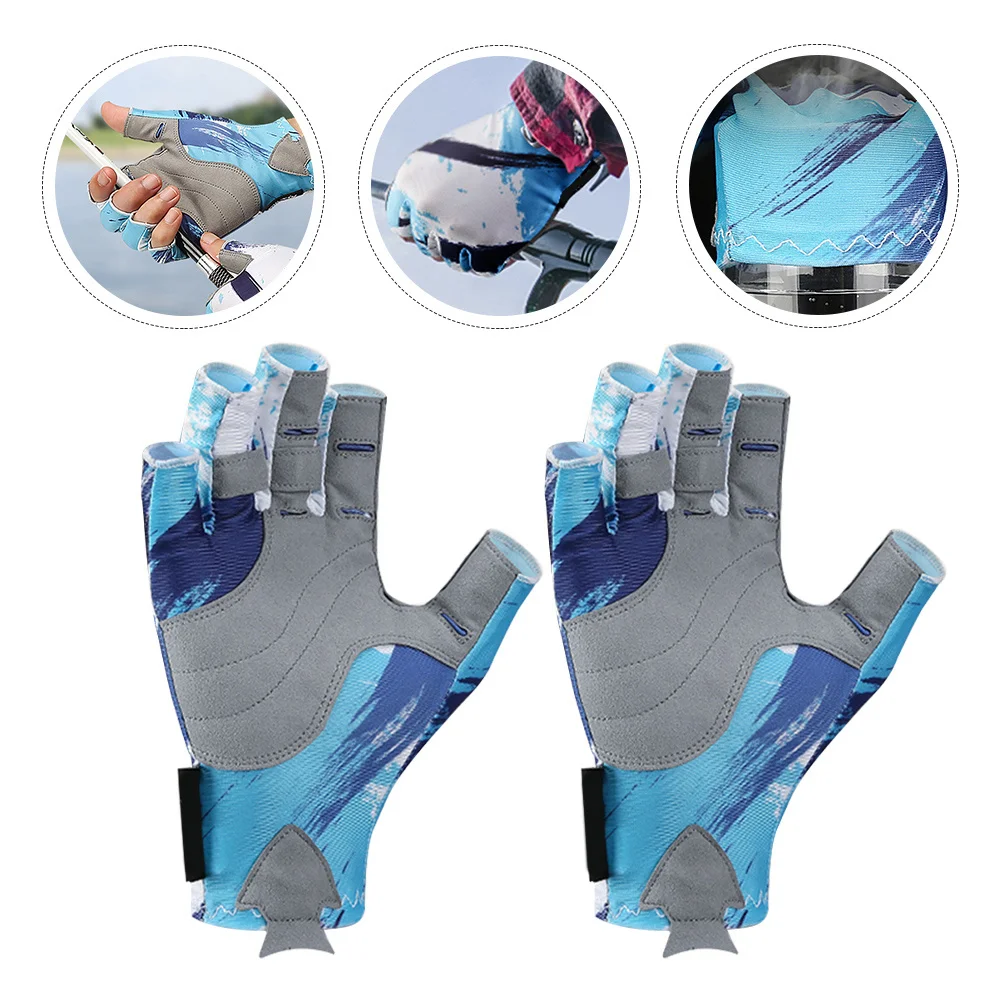 

1 Pair Anti-Skid Breathable Half Finger Cycling Gloves Quick-Dry Sports Gloves For Biking Riding Hiking Jogging Climbing Fishing