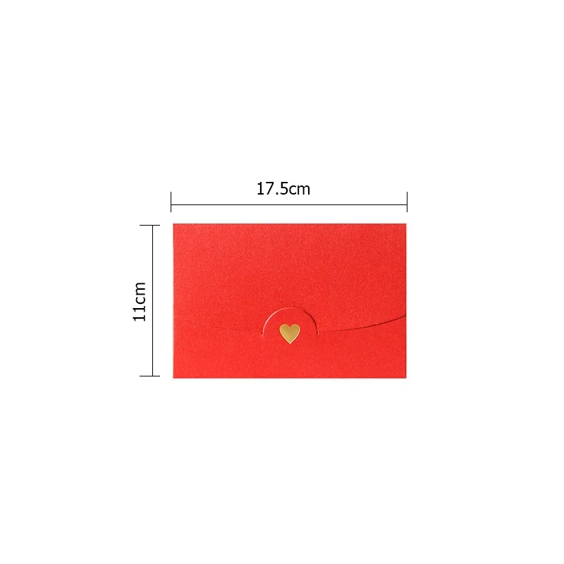 20 peças 17.5*11cm papel perolado carimbo quente envelope cartão de felicitações embalagem de envelope de amor