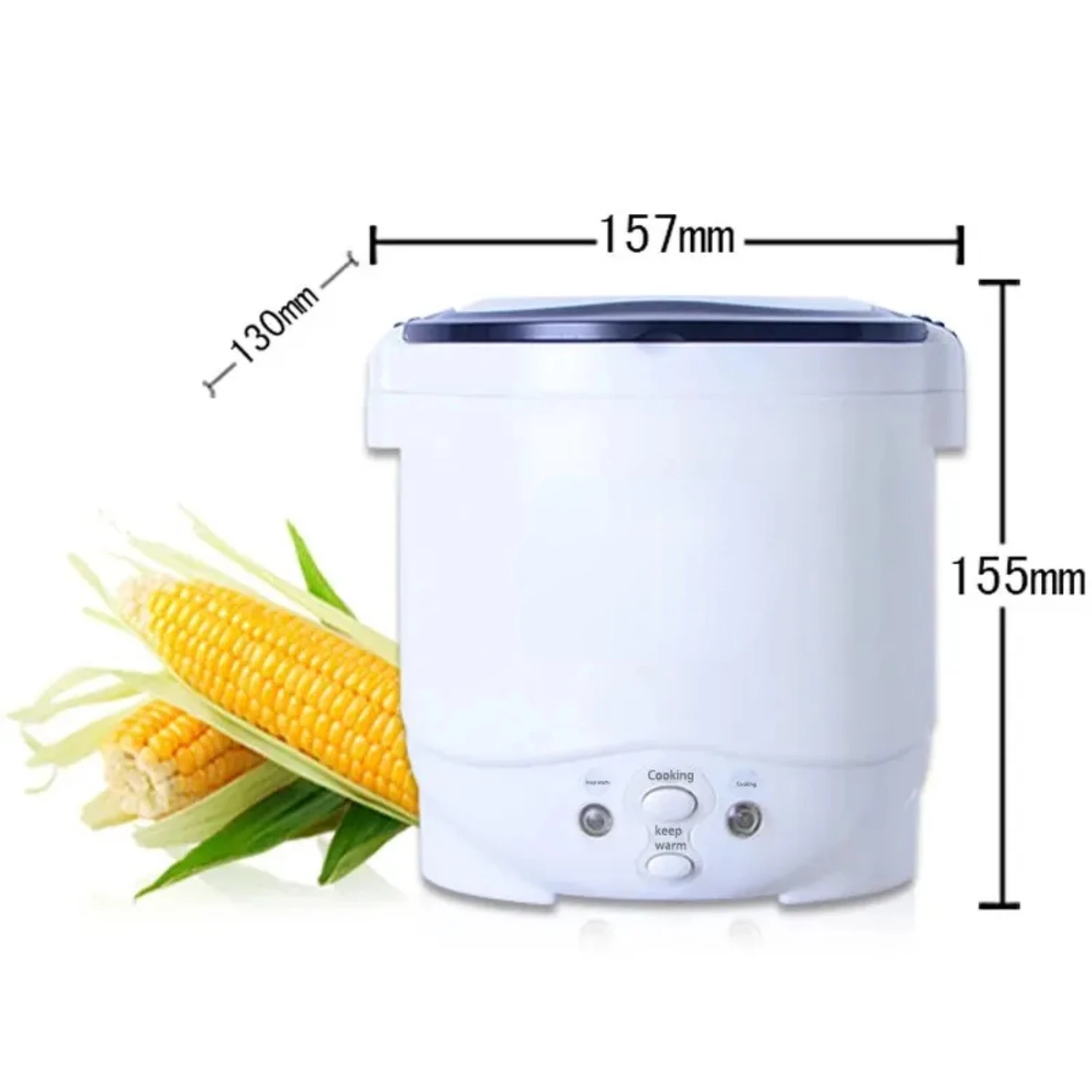 New Compact Mini Portable Household MultiCooker with 12V 24V 220V Power Options - Convenient Pot Cooking Machine for Car and Tru