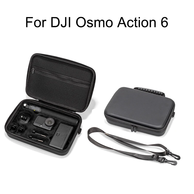 Tragbare Tasche, wasserdichte Tasche, Ladegerät, Batteriebasis, Selfie-Stick, Aufbewahrung, Handtasche für DJI Osmo Action 6, Kamerazubehör