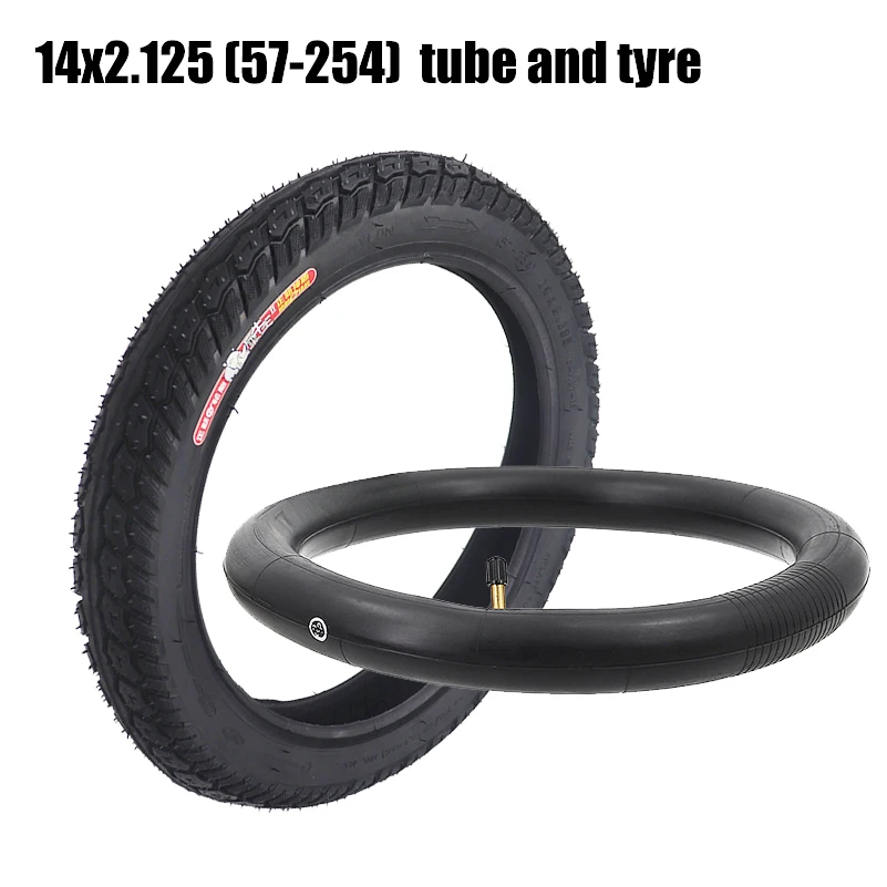 CST Tire 14X2.125 Inner Outer Tyre Rhino King Electric Bicycle Replacement Vehicle Electric Bicycle Tube Tyre