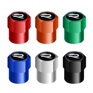 4 Stück Automatic Emblem Deckel Neues Logo R -Zubehör Cover VW Volkswagen Golf 8 Mk8 Hauptverkäufe Emblema Golf MK8 - №4