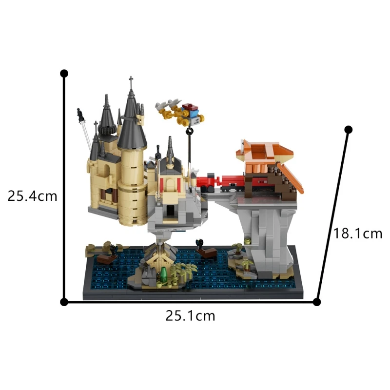 MOC Bricks City Creative Medieval Magic Castle Series School Architecture Model Building Blocks Gifts Toys Kid Adult Children