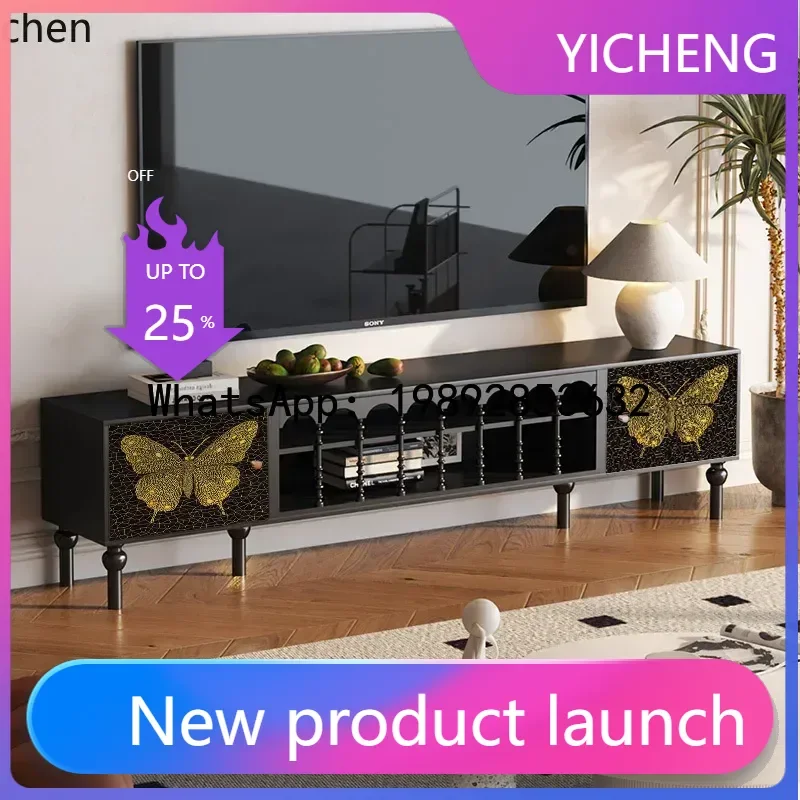 

X8 solid wood TV cabinet, integrated living room storage and storage, wall-decorated side cabinet