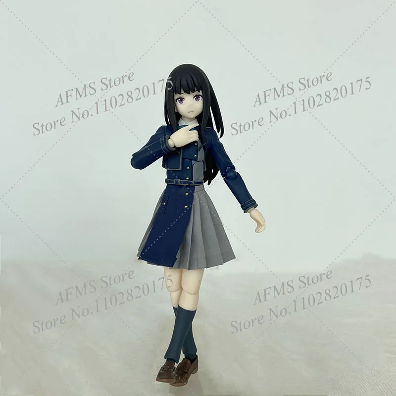 Figura coleccionable a escala 1/12, vestido de Inoue Takina Nishikigi Chisato, Falda plisada de Chica de Anime, figura de acción de soldado de 6" para mujer