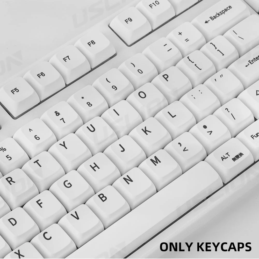 Juego de teclas XDA para teclado, accesorio PBT para juegos mecánicos personalizados, sublimación de tinte, estilo acortado, 127 teclas