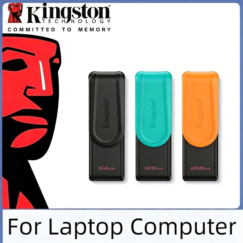Kingston 64GB 128GB 256GB Data Traveler Exodia S USB Flash Drive USB 3.2 Gen1 Pen Drive Black DTXS Flash Drive for Computer