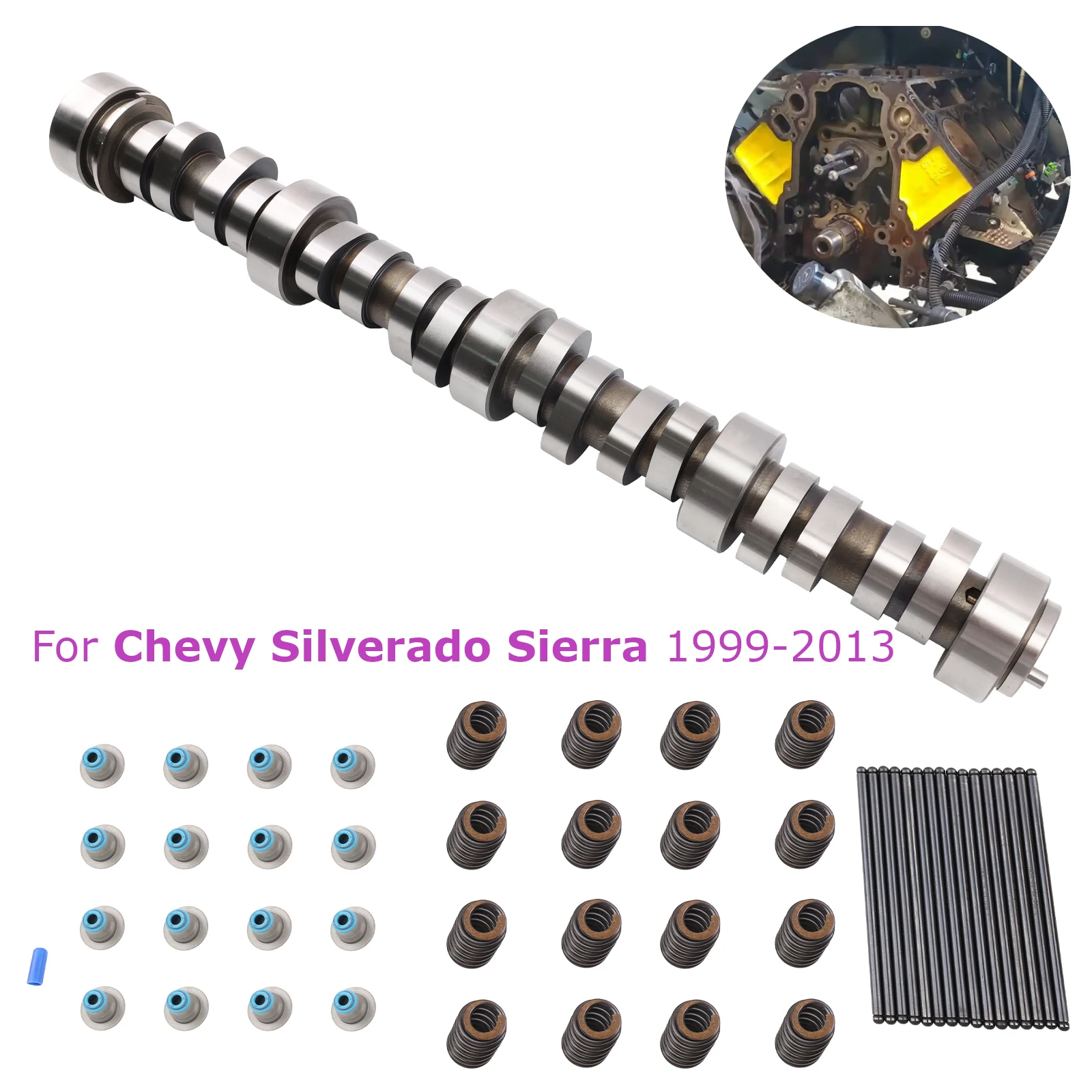 

LS Based Engines Stage 2 Truck Cam V2 Kit For Chevy Silverado Sierra 1999-2013 GM 4.8L 5.3L 6.0L 6.2L