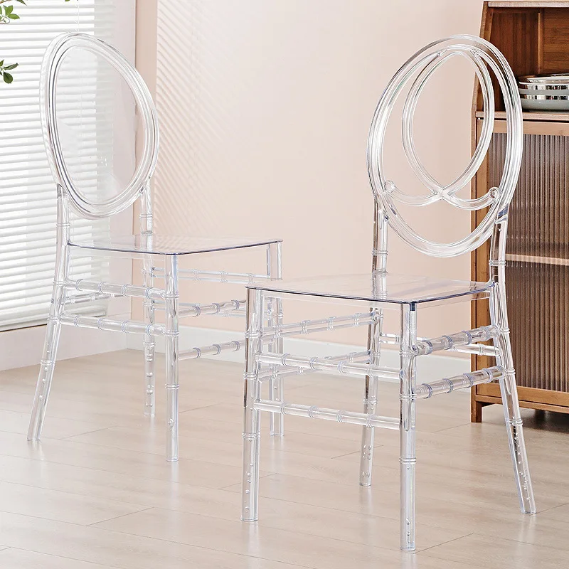 # Napoleon Chair Black Transparent Clear Acrylic Plastic Stackable PC for Farmhouse Hotel for Wedding