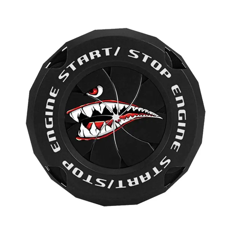 Push Button Cover For Car Cool Push Start Covers Shark Decorative Rotary Interior Decorations Decals For Dashboard Wheel B umper