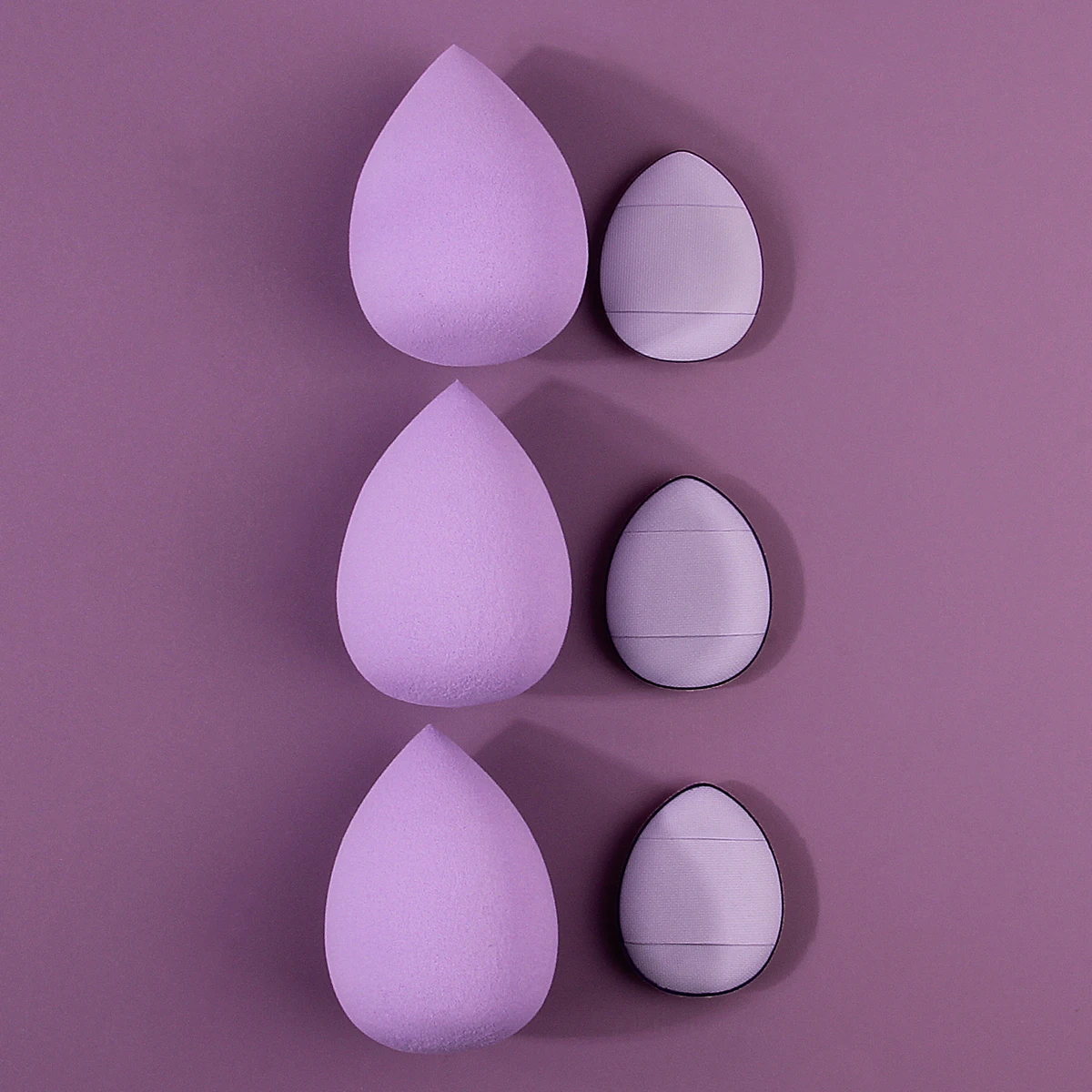 6PCS Makeup sponge Powder puff set High Resilience Sponge Beauty Egg & Mini Thumb Powder Puff Facial makeup tools