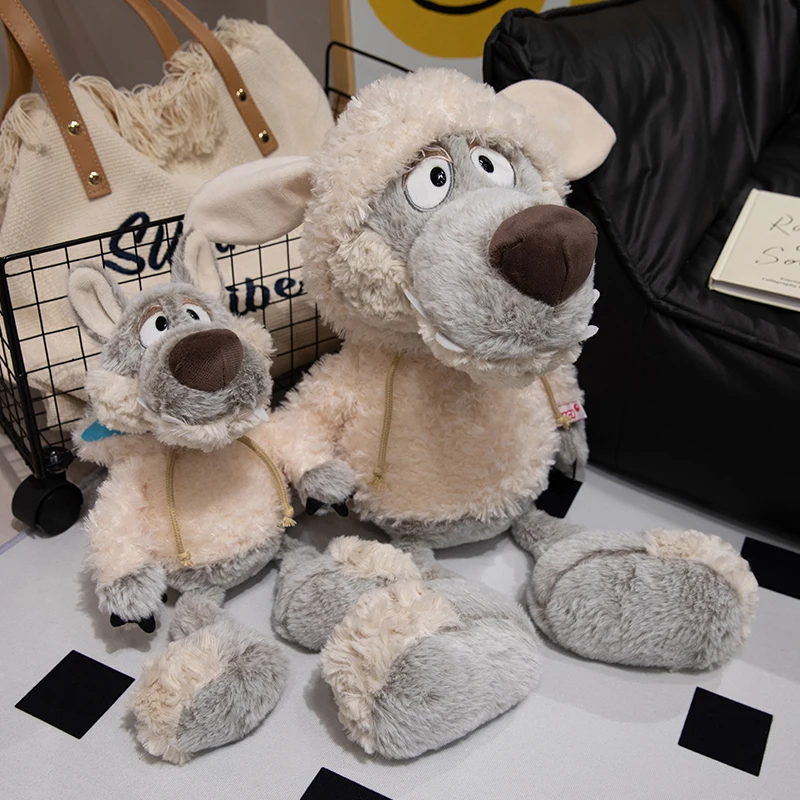 Weicher Wolf in Schafsleder Plüschtier Kreatives Gefülltes Märchenhaftes Tier Kawaii Geschenk für Halloween – Detail 4