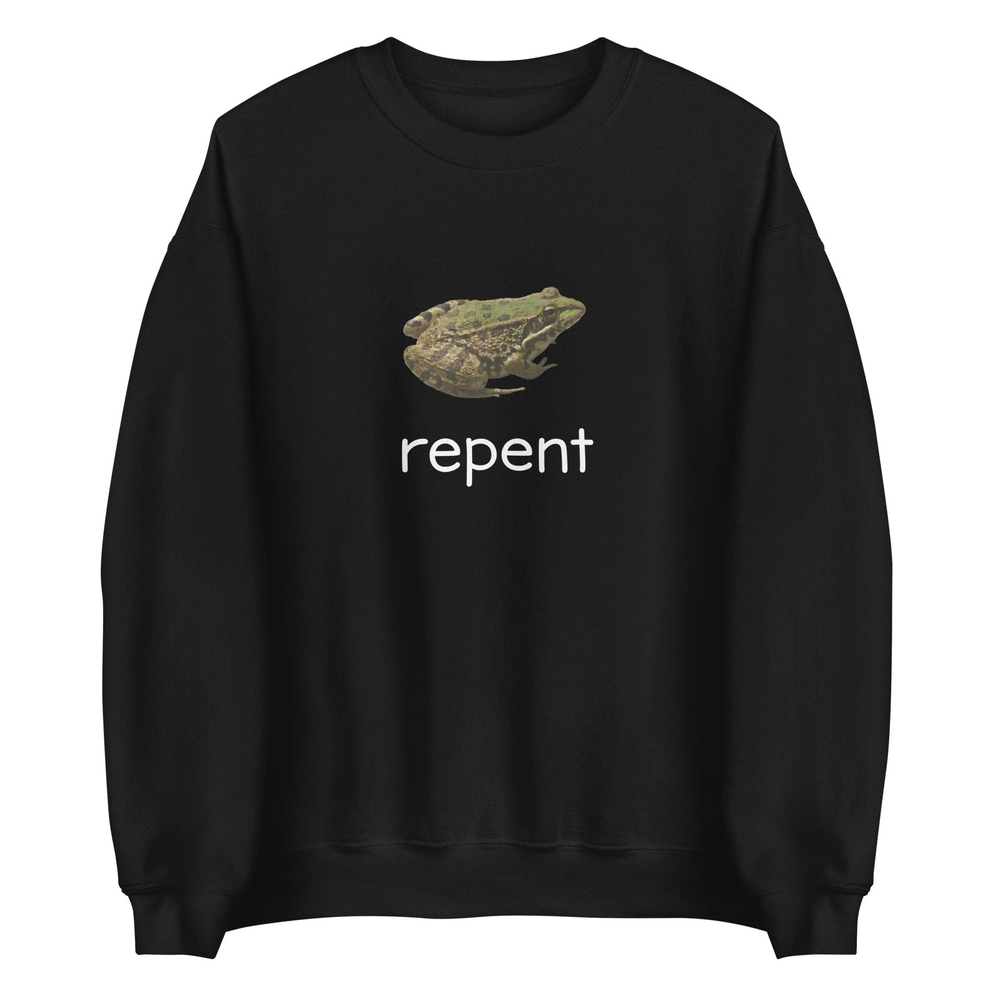 

Repent Funny Frog Meme Sweatshirt Hoodie Men's and Women's Round Neck Sweatshirts Y2k Tops Autumn Winter Pullover Men Clothing