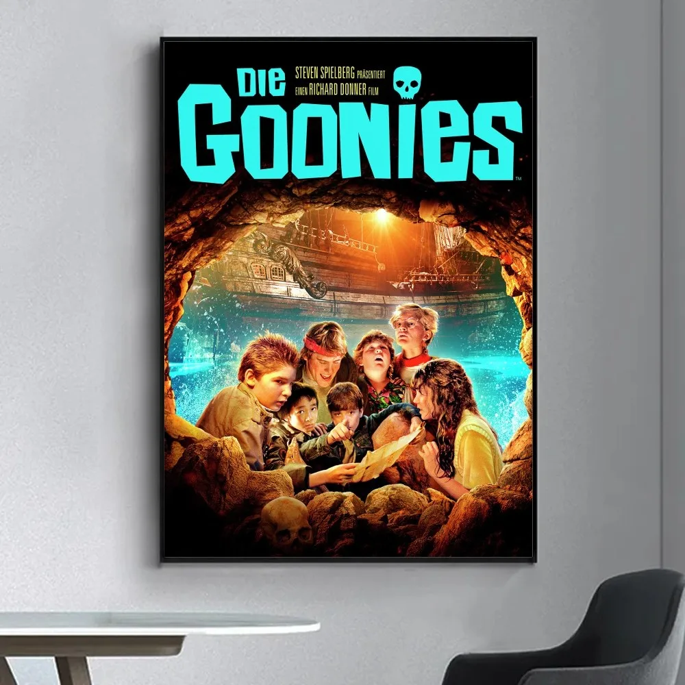 Classic The Goonies Moive Poster Fancy Poster Wall Sticker for Living Room Bar Vintage Decorative Painting Middle