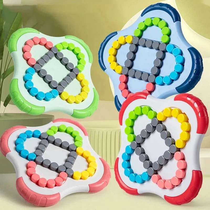 Montessori Rotating Magical Bean Cube Fingertip Toy Children Mind Brain Teaser Game Spinners Stress Relief Toys Boy Girl Gift