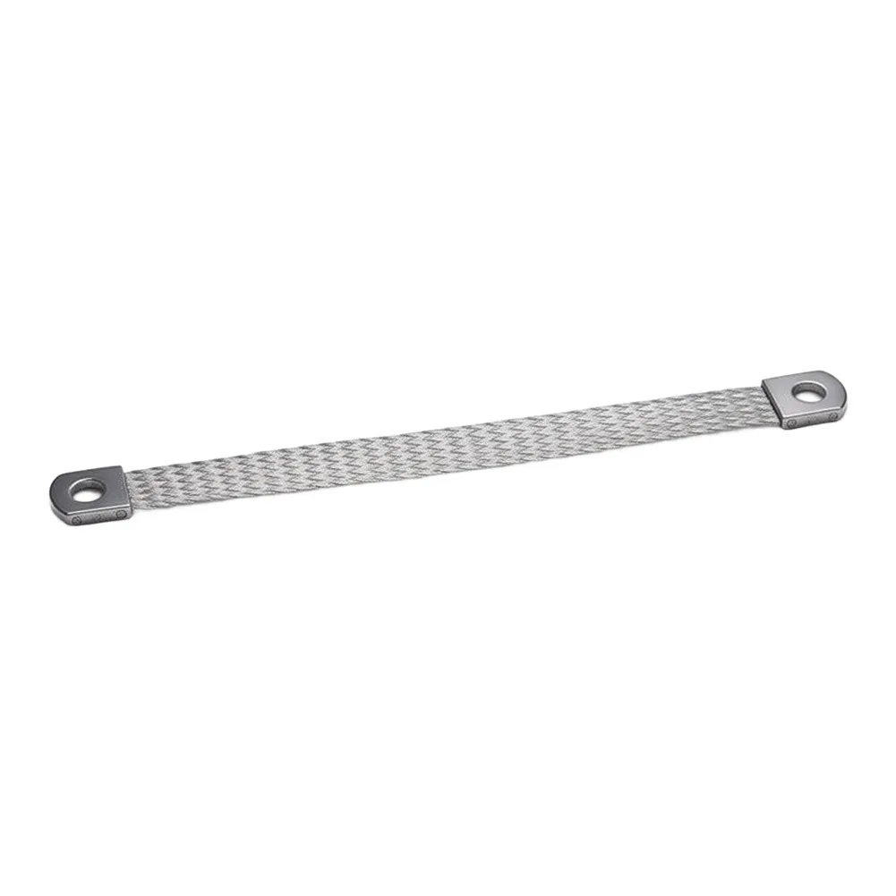 2PCS 12 Inch 4 Gauge Ground Strap Tin‑Plated Copper For Braided/ Ground Cable Automotive Braided/ Engine Grounding Wire