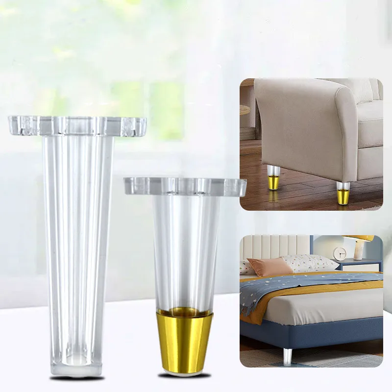 1Pcs Acrylic Table Foot Crystal Sofa Feet Acrylic Cabinet Feet Transparent Furniture Feet Crystal Support Feet Tea Table Feet