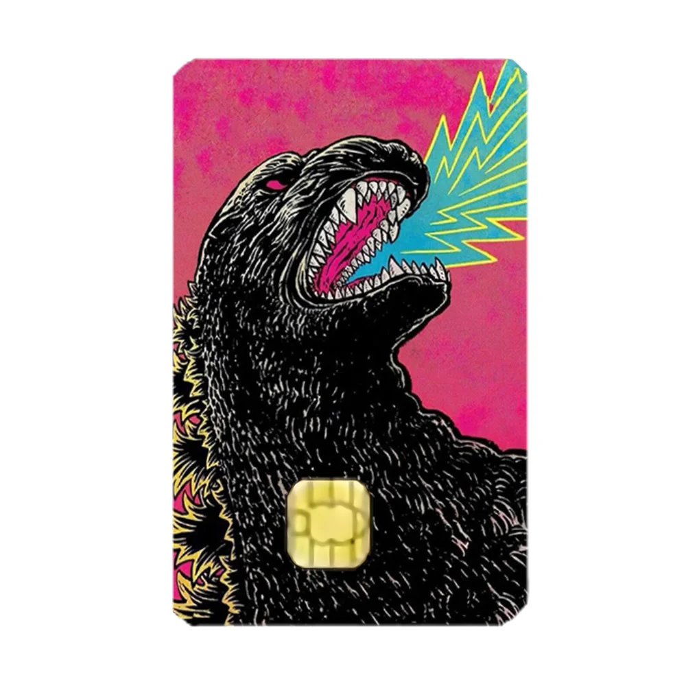 Monster G-GodzillaES Stickers Cartoon Credit Card Visa Debit Bank Charge Card Bus Metro Waterproof Sticker Decal Decoration view 3