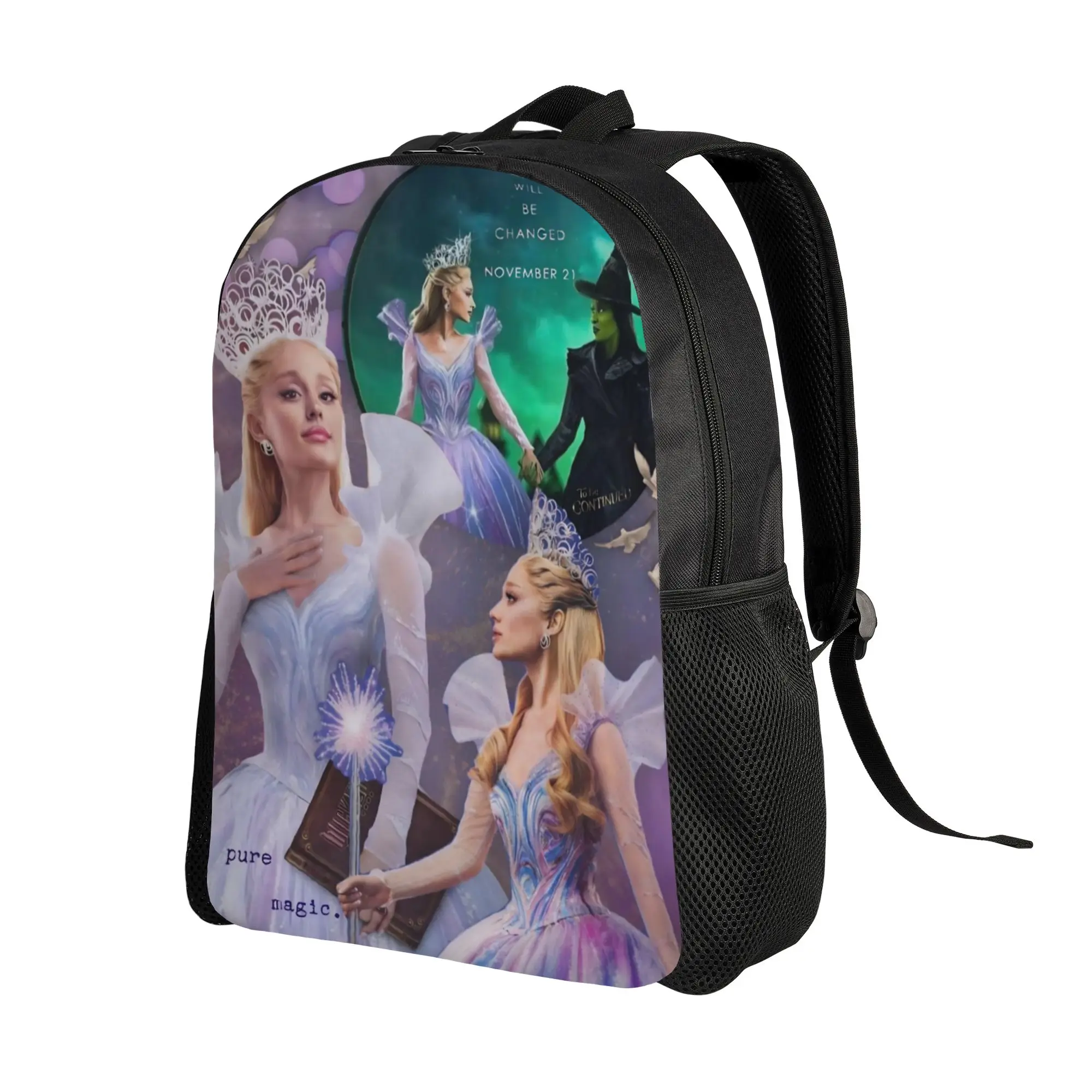 Wicked Glinda Backpack for Men Women Fashion High School Work Daypack Movie Princess College Shoulder Bag Gift
