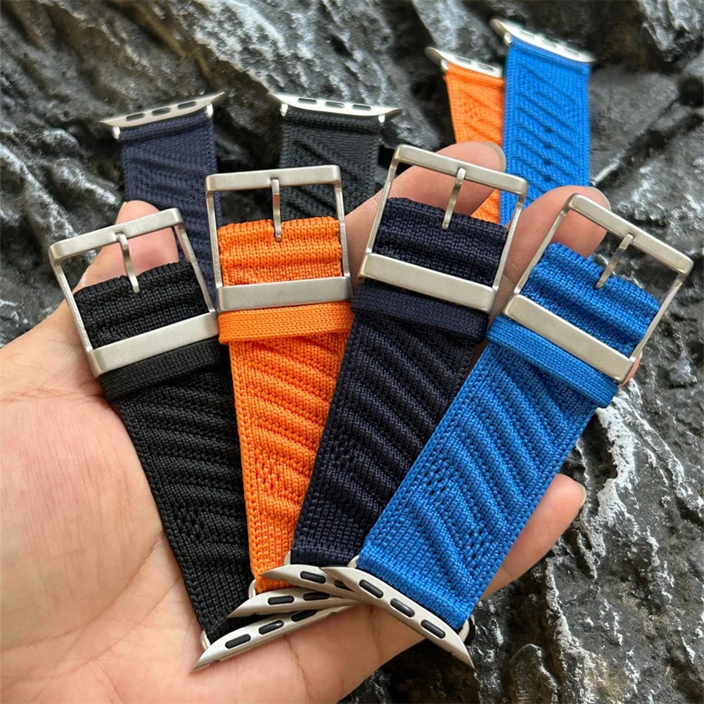 Nylon geflochtenes Armband für Apple Watch Serie 11 Ultra 3/2/1 49 mm 10 9 8 SE3 Band für iWatch 46 mm 42 mm 44 mm 40 mm 45 mm Sportarmband