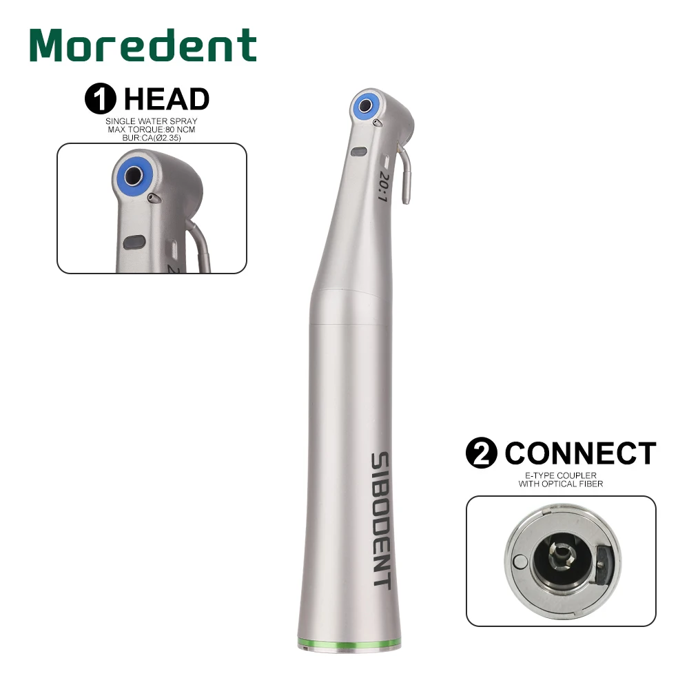 

Dental LED Fiber Optic 20:1 Implant Contra Angle Handpiece NSK Ti-Max X-DSG20L Style Fit To KAVO W&H NSK Bien Air Implant Motor