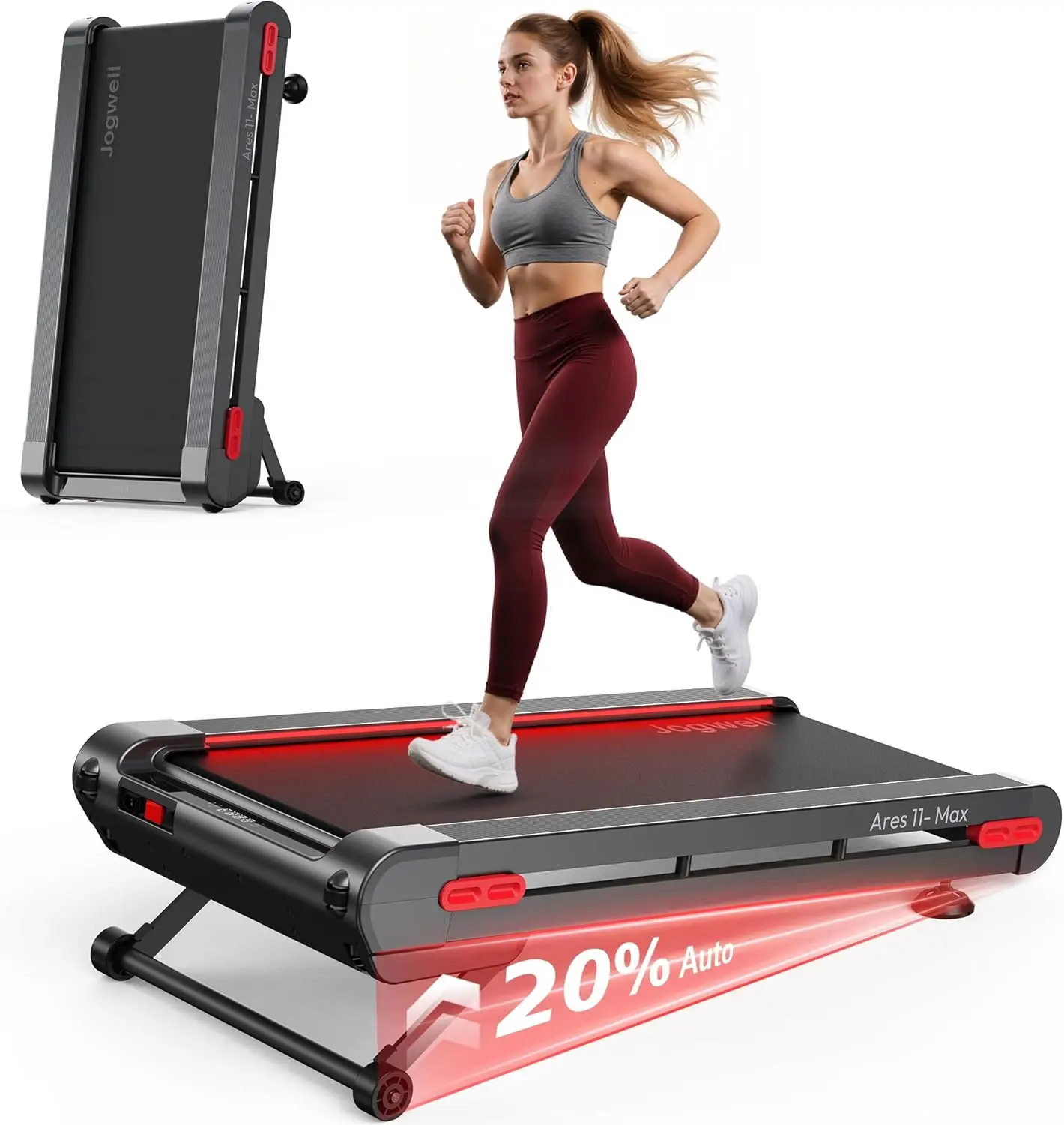 

Беговые дорожки для дома и офиса с нагрузкой до 400/350 фунтов, уровень шума менее 35 дБ, просторная беговая дорожка, вертикальное хранение, бесщеточный двигатель 3/3.5 л.с., управление через приложение