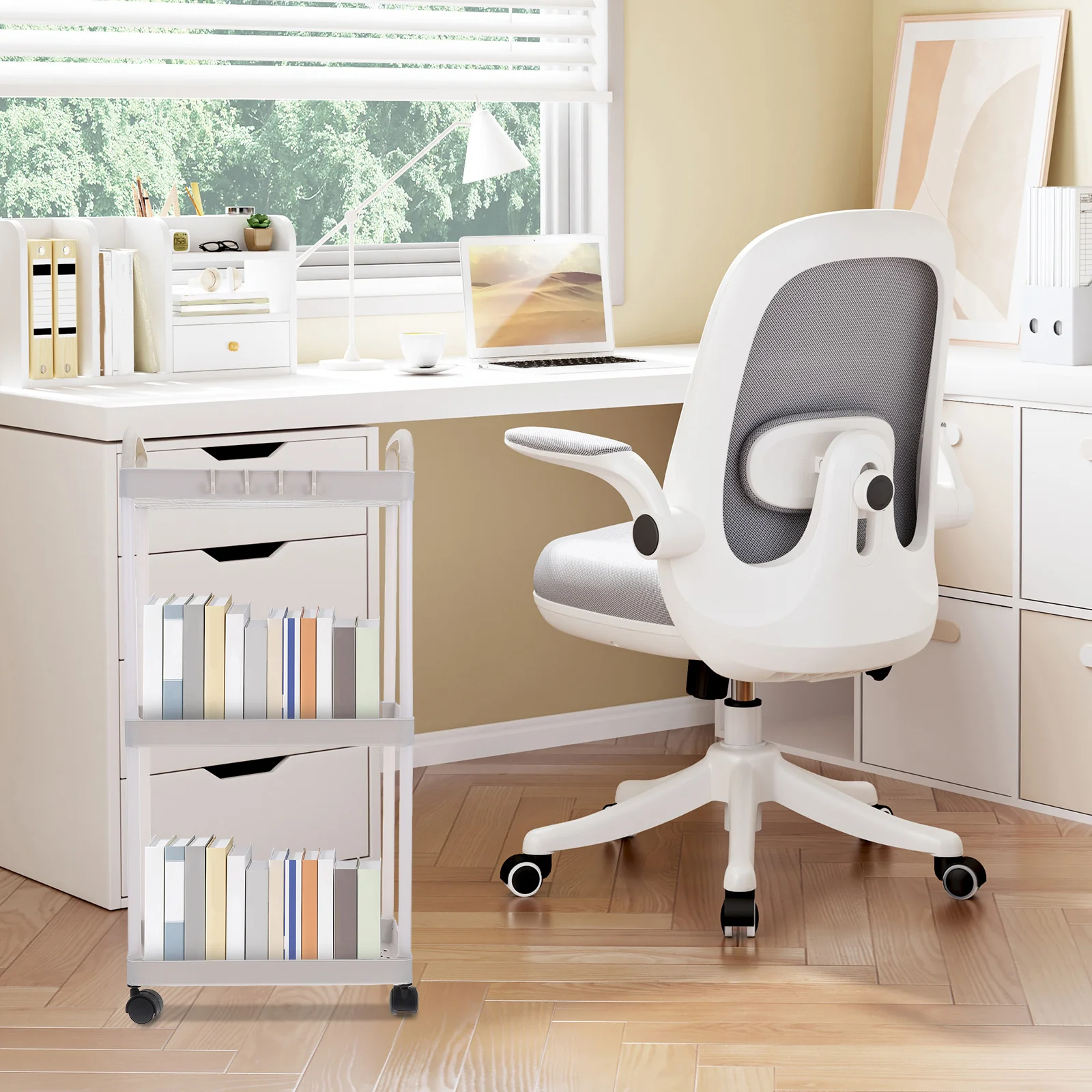 

Three Tier Plastic Utility Cart Rolling Storage Organizer Kitchen Bathroom Dorm Nursery Cart Cleaning Supply Caddy