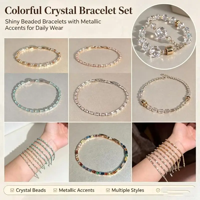 Luxuriöses Funkelndes Kristall-Armband für Damen, Bunte Zirkon-Verzierte Kette, Hochwertiger Schmuck für Verlobungsfeier, Brautgeschenk – Detail 1
