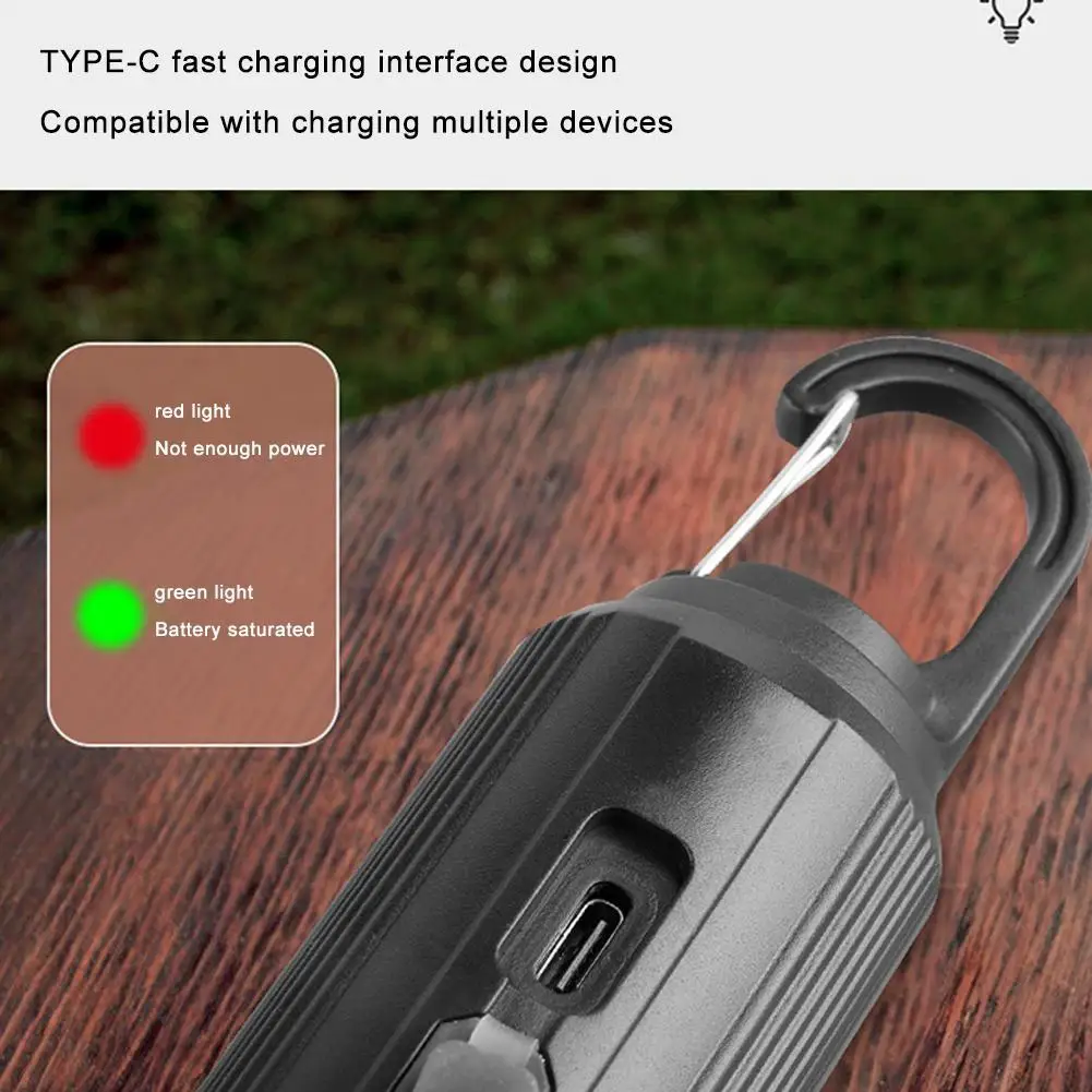 1pc Portable Solar Camping Light Charging 350mAh Retro Camping Light LED Emergency Bulb Light Waterproof For Hiking Fishing