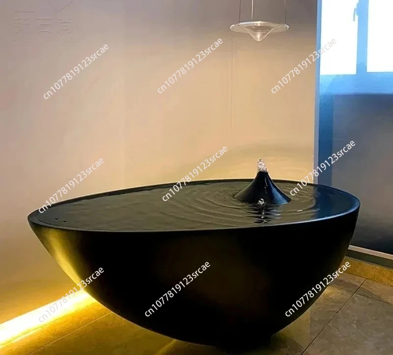 

Creative Zen fountain ornament, water drop landscape and water feature sketch, simple modern flowing water club decoration