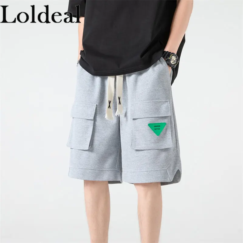 Three-dimensional Multi-pocket Tooling Elastic Tether Shorts Men