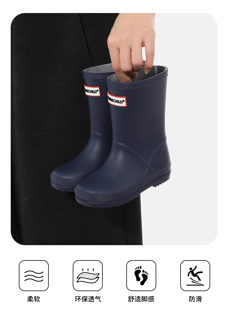 Kinder-Regenstiefel, mittelhohe Stiefel, Gummisohlen, für Jungen und Mädchen, rutschfest, wasserdicht, Freizeit-Gartenschuhe, für Babys, zum Spielen im Freien und im Wasser. – Detail 8