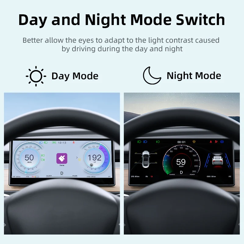 JMCQ For Tesla Accessories With Air Outlet Model 3 Y Digital Dashboard Display Heads Up Wireless Carplay Android Auto 8.9 inch