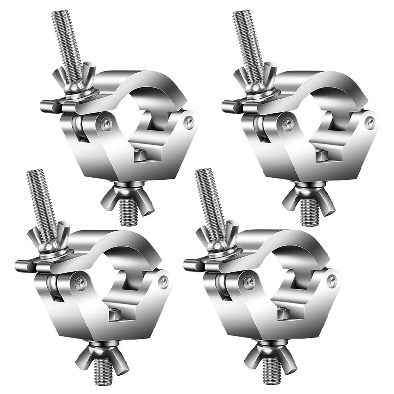 4Pack Stage Lights Clamp Aluminum Alloy Truss Light Clamps, for Tube / Pipe OD 28mm-36mm for Par Lights Spot Lights