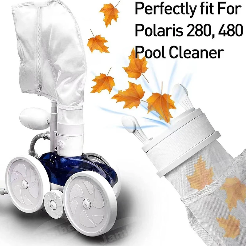 Sacchetti per scopi per Zodiac Polaris 280 480 Modello Pulitore per piscina Borse con cerniera per piscina Spa in rete di nylon con accessori per piscina con gancio e anello