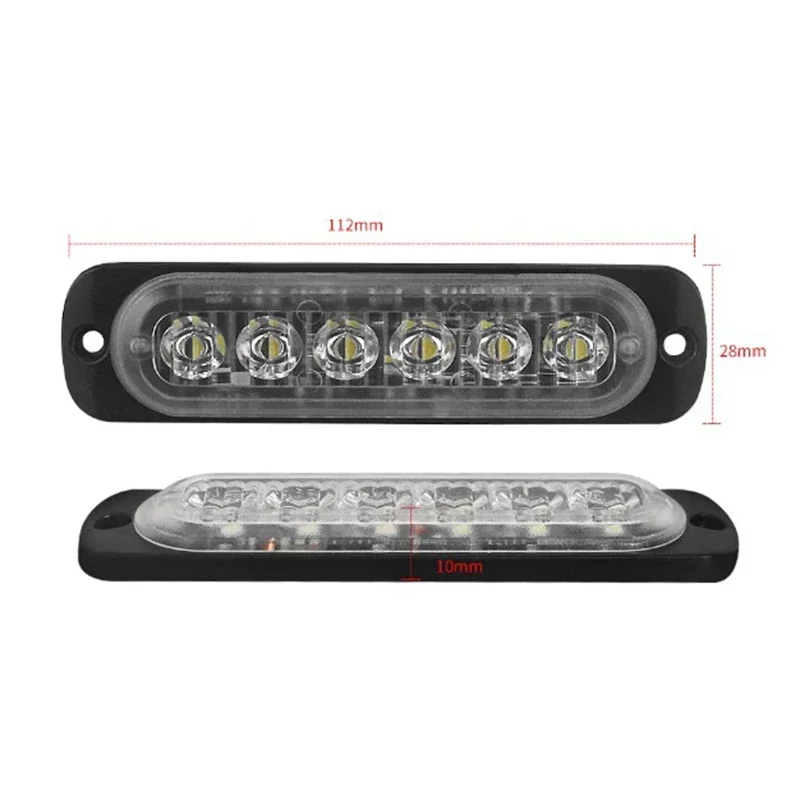 Accessory Car fog light Flood Kit Set 112*28mm 333mA 6 LED DC 12V-24V Mount Off-road Replacement Working Practical Useful