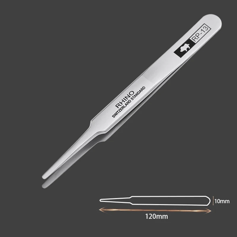 Japan RHINO RP Tweezers Anti-acid Anti-magnetic High-precision Super Hard Sharp Forceps For Watch Phone Jewelry Repair