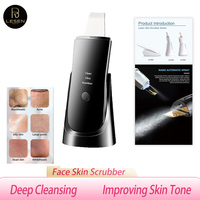 24KHZ Ultrasonic Skin Scrubber Vibration Face Spatula Blackhead Remover Shovel Clean Cavitation Peeling Facial Lifting Skin Care