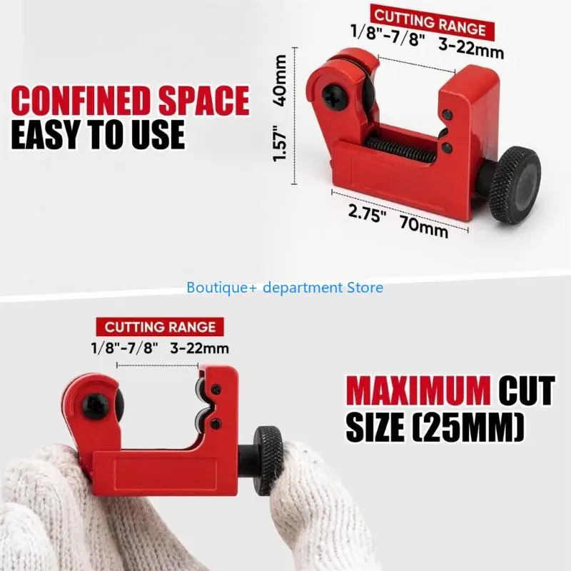 مجموعة قطع الأنابيب الدقيقة E1PD مع 6 محامل أسطوانية وأداة إزالة الأزيز المزدوجة للحصول على نتيجة احترافية سلسة لقطع الأنابيب