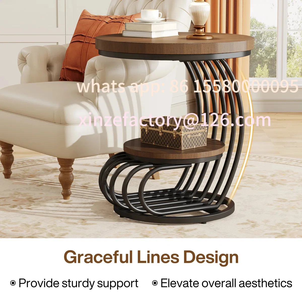 طاولة جانبية للمكتب لغرفة المعيشة وغرفة النوم قابلة للتخصيص