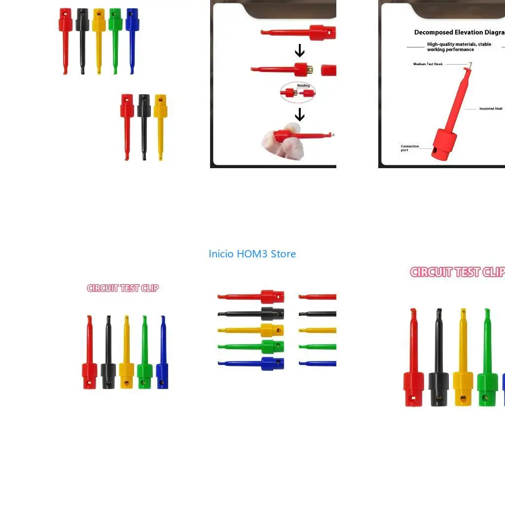 A5YD 10pcs Spring Loading Test Clip Secure Grip for Circuits Testing Electronics Repair